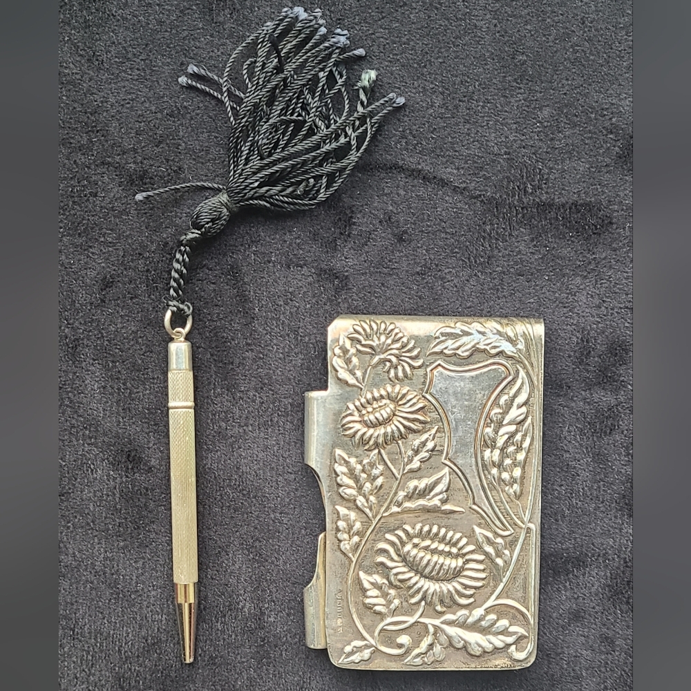 Antique Sterling Silver Dance Card